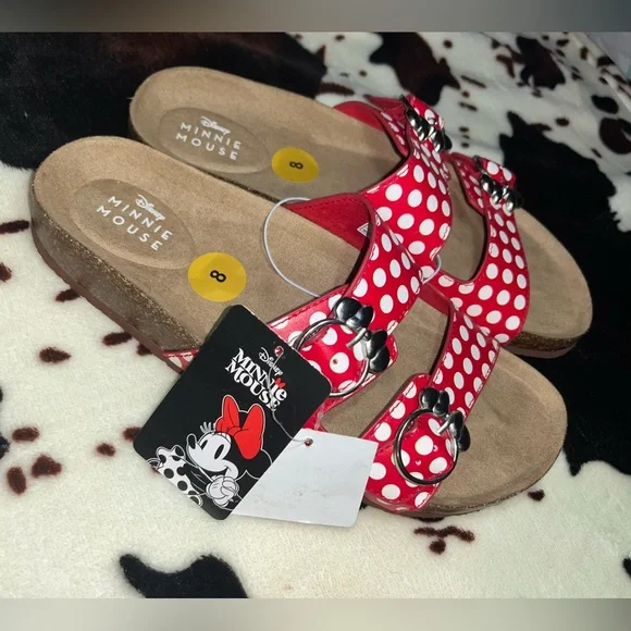 ✨BRAND NEW✨ Disney Minnie Mouse Red Polka Dot Sandals Womens Size 8 - Picture 4 of 5